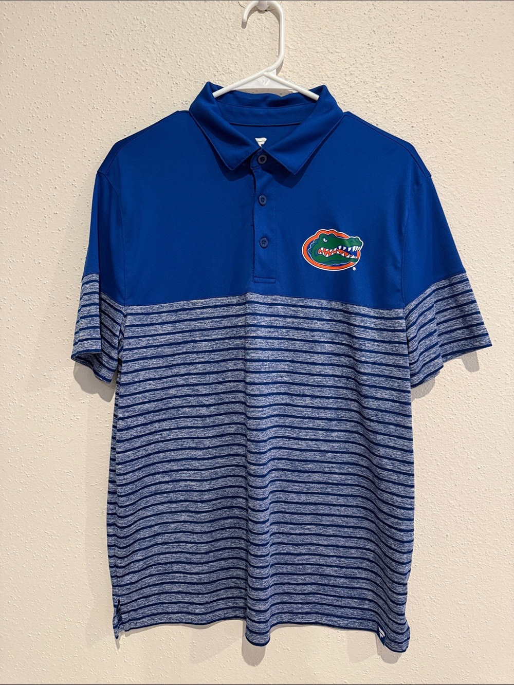 Fanatics Blue Striped Florida Gators Polo